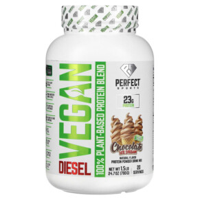 Thực phẩm chức năng Perfect Sports Vegan Diesel 100% Plant-Based Protein Blend Chocolate Ice Cream 1.5 lb (700 g) 699097754882