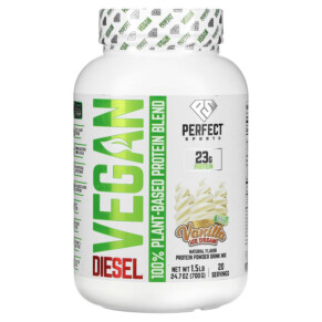 Thực phẩm chức năng Perfect Sports Vegan Diesel 100% Plant-Based Protein Blend Vanilla Ice Cream 1.5 lb (700 g) 699097754660