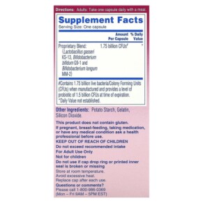Thành phần vi chất của Phillips Colon Health Daily Probiotic 45 Capsules 312843543508