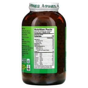 Thành phần vi chất của Pines International Wheat Grass 500 mg 1.400 Tablets 043952000049
