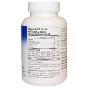 Thành phần vi chất của Planetary Herbals Cordyceps Power CS-4 800 mg 60 Tablets 021078104254