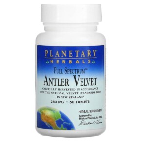 Thực phẩm chức năng Planetary Herbals Full Spectrum Antler Velvet 250 mg 60 Tablets 021078104544