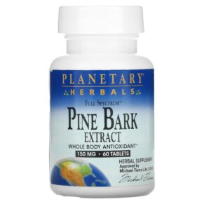 Thực phẩm chức năng Planetary Herbals Full Spectrum Pine Bark Extract 150 mg 60 Tablets 021078105817