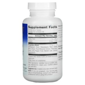 Thành phần vi chất của Planetary Herbals Mullein Lung Complex 850 mg 180 Tablets 021078101062