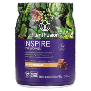 Thực phẩm chức năng PlantFusion Inspire for Women Rich Chocolate 16.40 oz (465 g) 840052400249