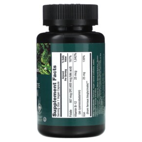 Thành phần vi chất của PlantFusion Vegan Complete Iron 25 mg 90 Vegan Capsules 840052400126