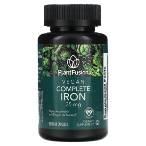 Thực phẩm chức năng PlantFusion Vegan Complete Iron 25 mg 90 Vegan Capsules 840052400126