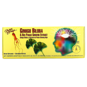 Thực phẩm chức năng Prince of Peace Ginkgo Biloba & Red Panax Ginseng Extract 30 Bottles 0.34 fl oz Each 039278703306