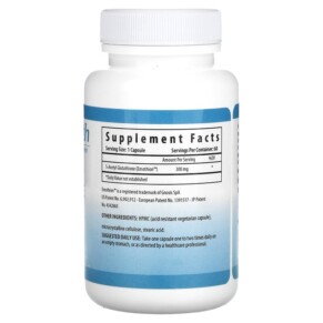 Thành phần vi chất của ProHealth Longevity Emothion S-Acetyl Glutathione 300 mg 60 Capsules 850023410177