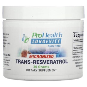 Thực phẩm chức năng ProHealth Longevity Micronized Trans-Resveratrol 30 g 850023410092