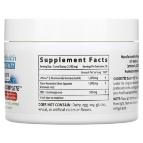 Thành phần vi chất của ProHealth Longevity NMN Pro Complete 75 g 850023410351