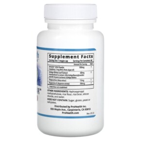 Thành phần vi chất của ProHealth Longevity Think Clear 60 Veggie Caps 850023410269