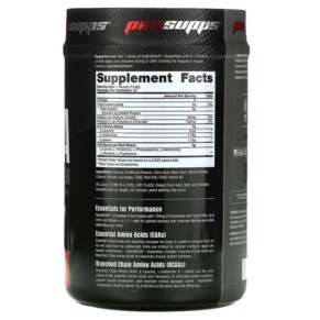 Thành phần vi chất của ProSupps Hydro BCAA +Essentials Fruit Punch 14.6 oz (414 g) 810034811073