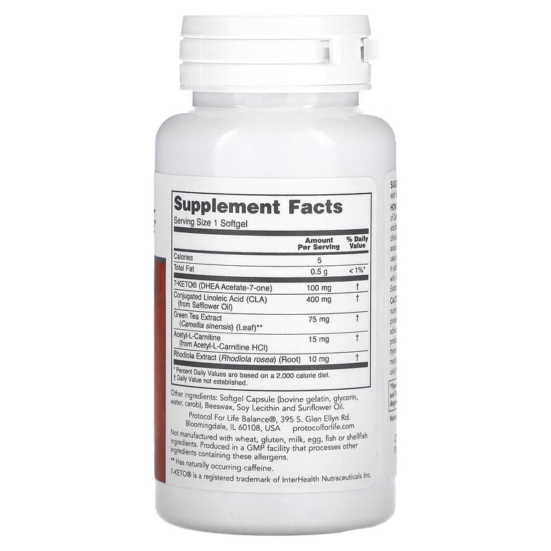 Protocol for Life Balance 7 Keto LeanGels 100 mg 60 Softgels 2 Thành phần vi chất của Protocol for Life Balance 7 Keto LeanGels 100 mg 60 Softgels 707359130227