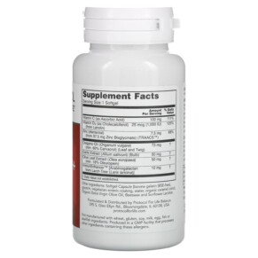 Thành phần vi chất của Protocol for Life Balance A-Biotic Immune+ 60 Softgels 707359118188