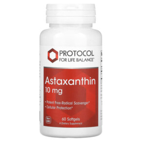 Thực phẩm chức năng Protocol for Life Balance Astaxanthin 10 mg 60 Softgels 707359122512