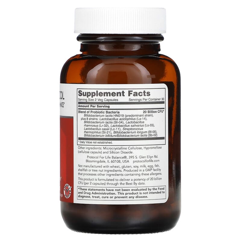 Protocol for Life Balance Bifido Digest 60 Veg Capsules 2 Thành phần vi chất của Protocol for Life Balance Bifido Digest 60 Veg Capsules 707359129191