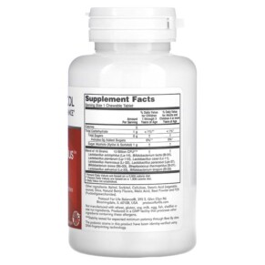 Thành phần vi chất của Protocol for Life Balance Chewable ProtoDophilus 10 Billion 60 Chewables 707359129238