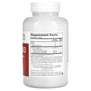 Thành phần vi chất của Protocol for Life Balance DHA-500 120 Softgels 707359116122