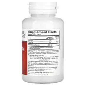 Thành phần vi chất của Protocol for Life Balance Extra Strength Phosphatidyl Serine 300 mg 50 Softgels 707359123922