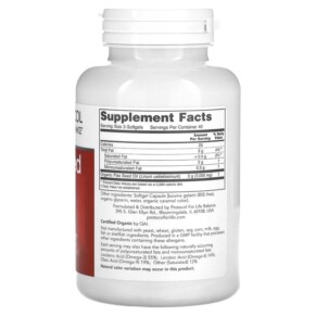 Thành phần vi chất của Protocol for Life Balance Flax Seed Oil 1.000 mg 120 Softgels 707359117709