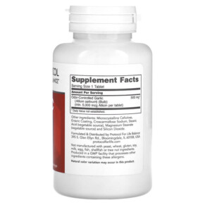 Thành phần vi chất của Protocol for Life Balance Garlic 5000 5.000 mcg 90 Tablets 707359118140