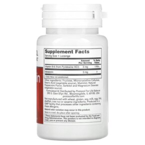 Thành phần vi chất của Protocol for Life Balance Melatonin 3 mg 120 Lozenges 707359132580