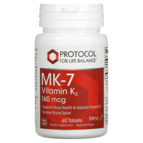 Thực phẩm chức năng Protocol for Life Balance MK-7 Vitamin K2 160 mcg 60 Tablets 707359109933