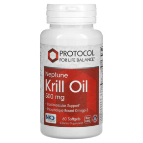 Thực phẩm chức năng Protocol for Life Balance Neptune Krill Oil 250 mg 60 Softgels 707359116252