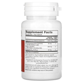 Thành phần vi chất của Protocol for Life Balance PQQ Complex 30 Veg Capsules 707359131682