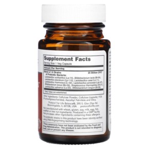 Thành phần vi chất của Protocol for Life Balance ProtoDophilus 25 Billion 50 Veg Capsules 707359129269