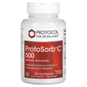 Thực phẩm chức năng Protocol for Life Balance ProtoSorbC 500 100 Veg Capsules 707359107168