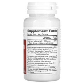 Thành phần vi chất của Protocol for Life Balance Selenium 200 mcg 90 Veg Capsules 707359114852