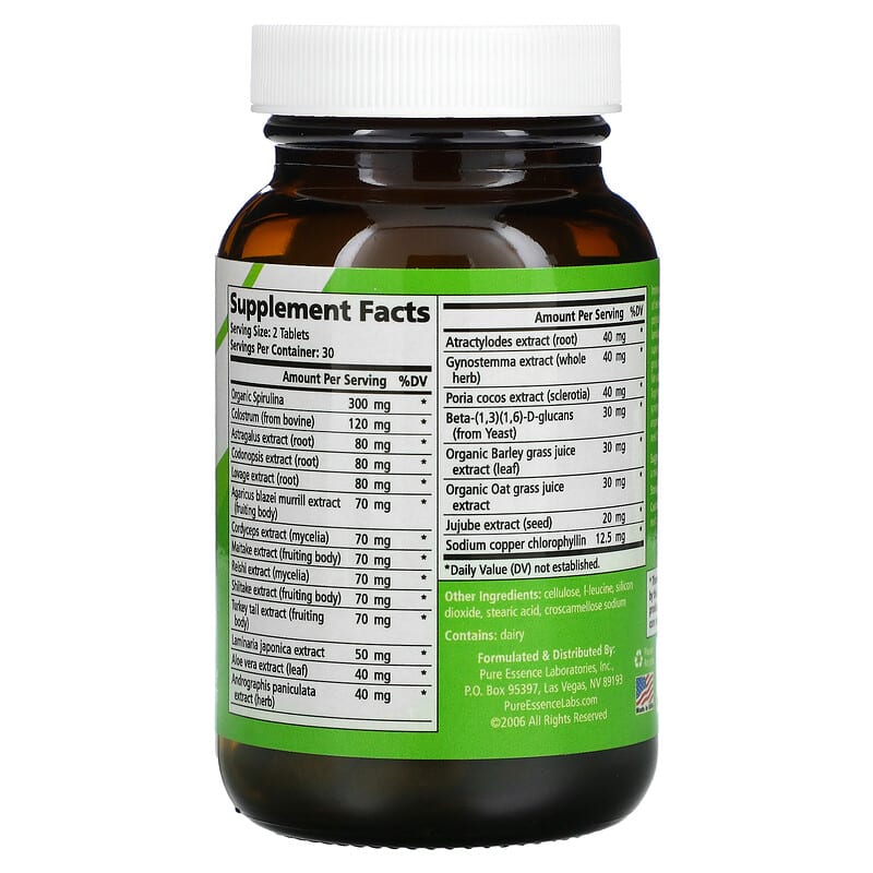 Pure Essence Immune Support System 60 Tablets 2 Thành phần vi chất của Pure Essence Immune Support System 60 Tablets 659670280214