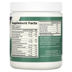 Thành phần vi chất của Pure Essence Ionic-Fizz Magnesium Plus Mixed Berry 12.06 oz (342 g) 659670031090