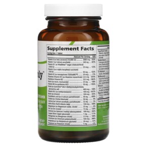 Thành phần vi chất của Pure Essence One 'n' Only Whole Food Based Multivitamin 90 Tablets 659670011054