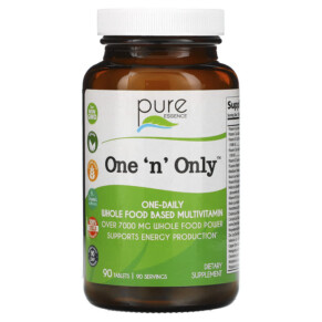 Thực phẩm chức năng Pure Essence One 'n' Only Whole Food Based Multivitamin 90 Tablets 659670011054