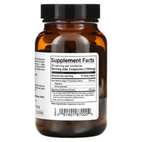 Thành phần vi chất của Pure Planet Red Marine Algae Plus 90 Vegetarian Capsules 091401870002