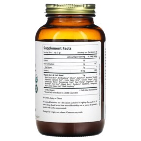 Thành phần vi chất của Pure Synergy Organic Berry & Fruit Powder Berry Power 5.3 oz (150 g) 852971004767