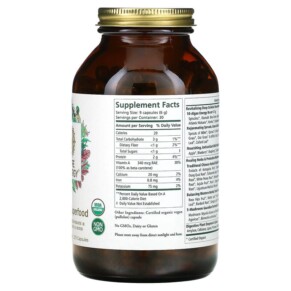 Thành phần vi chất của Pure Synergy Organic Superfood 270 Capsules 852971004026