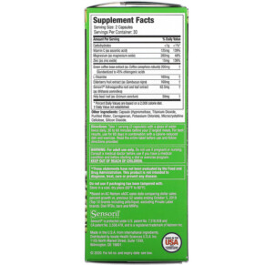 Thành phần vi chất của Purely Inspired Adaptogen + Lean 60 Capsules 631656610048