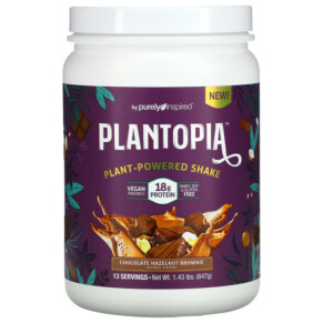 Thực phẩm chức năng Purely Inspired Plantopia Plant-Powered Shake Chocolate Hazelnut Brownie 1.43 lbs (647 g) 631656714890
