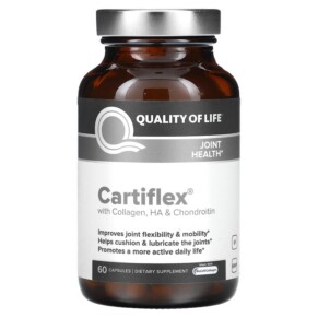 Thực phẩm chức năng Quality of Life Labs Cartiflex with Collagen HA & Chondroitin 60 Capsules 812259003233