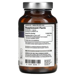 Thành phần vi chất của Quality of Life Labs CoQ10-SR 100 mg 60 Vegicaps 812259003349