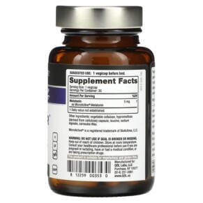 Thành phần vi chất của Quality of Life Labs Melatonin-SR 5 mg 30 Vegicaps 812259003530