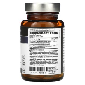 Quality of Life Labs Yellow And Black Turmeric With Curcumin-SR 30 Vegicaps 3 Thành phần vi chất của Quality of Life Labs Yellow And Black Turmeric With Curcumin-SR 30 Vegicaps 812259003585