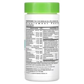 Thành phần vi chất của Rainbow Light 50+ Mini Tablet Multivitamin 90 Tablets 021888113422