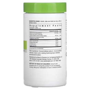 Thành phần vi chất của Rainbow Light Calcium with Magnesium & Vitamin D3 180 Tablets 021888109524