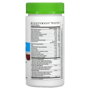 Thành phần vi chất của Rainbow Light Certified Men's Multivitamin 120 Capsules 021888800117