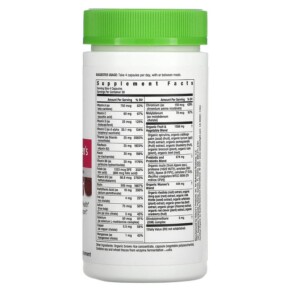 Thành phần vi chất của Rainbow Light Certified Women's Multivitamin 120 Capsules 021888800018